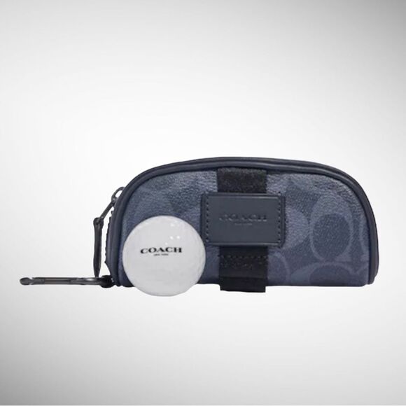 New With Tags COACH Golf Kit In Signature Blue and Black Canvas - Picture 1 of 6
